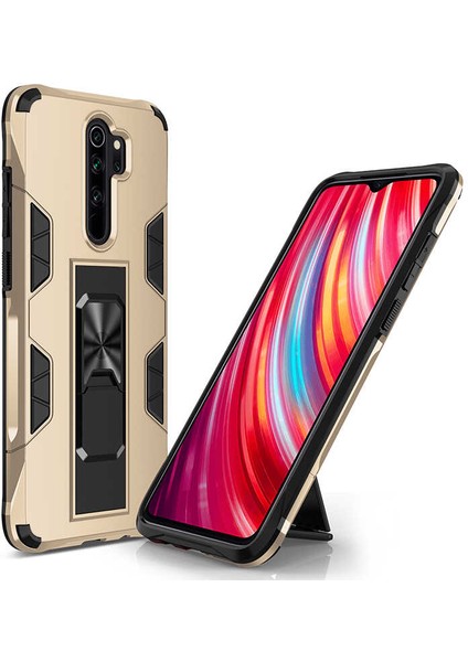 Xiaomi Redmi Note 8 Pro Kılıf Zırhlı Tank Korumalı Standlı Sert Silikon Volve Kapak