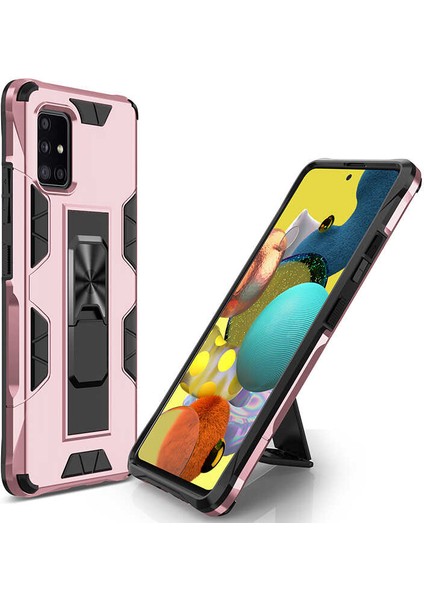 Galaxy A71 Kılıf Zırhlı Tank Korumalı Standlı Sert Silikon Volve Kapak