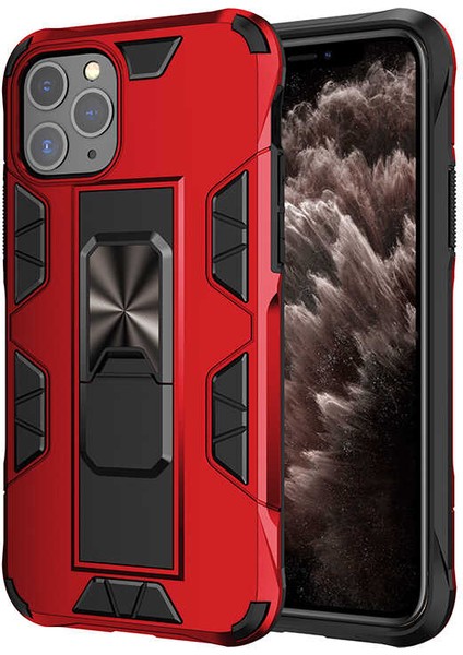 Apple iPhone 11 Pro Kılıf Zırhlı Tank Korumalı Standlı Sert Silikon Volve Kapak