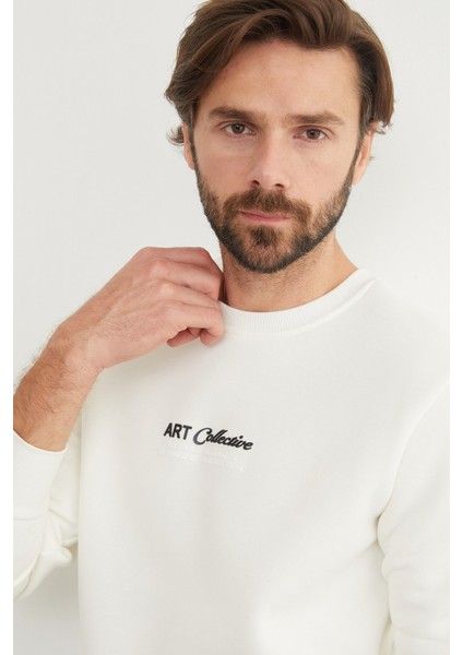 3 Iplik Art Collective Kabartma Baskılı Sweatshirt indirimleri