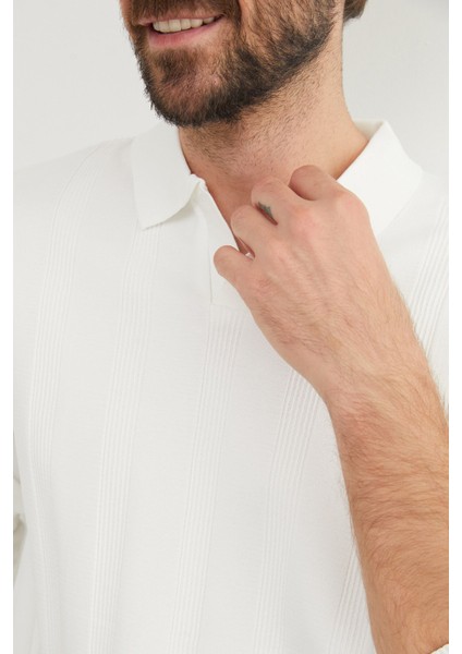 Şeritli Polo Yaka Triko Kazak indirimleri