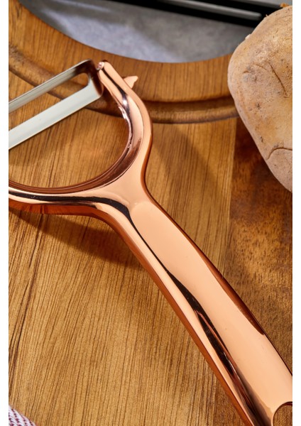 Rose Gold Metal Titanyum Kaplama Sebze Meyve Soyma Aleti, Şık ve Dayanıklı Tasarım fırsatları