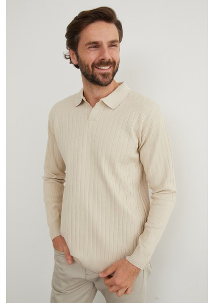 Basic Polo Yaka Triko Kazak fiyatları