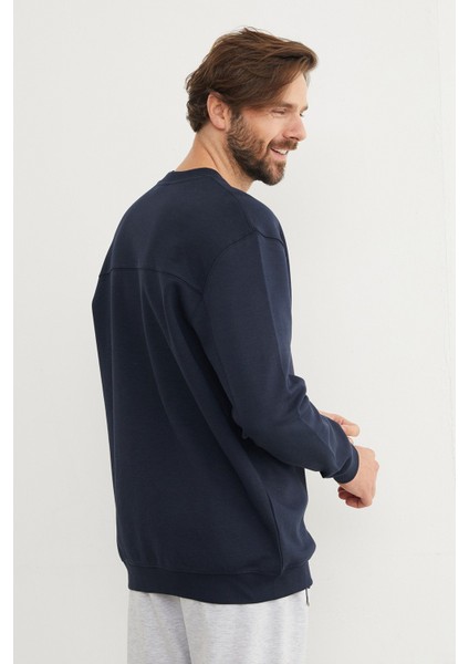 Original Raw Kabartma Baskılı Sweatshirt