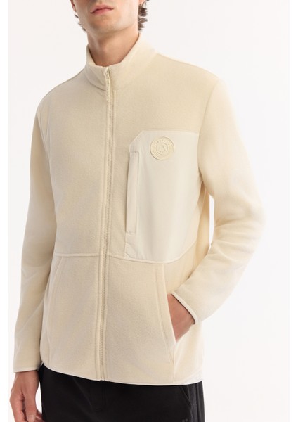 Erkek Ekru Dik Yaka Fermuarlı Soft Touch Polar Regular Fit Sweatshirt A52Y1207 indirimleri