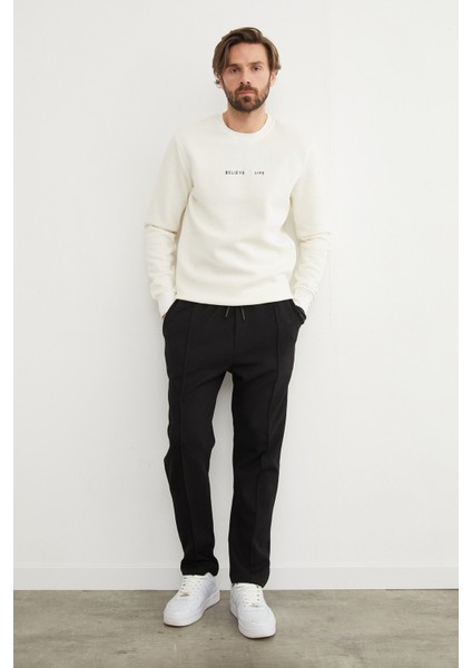 Beli Bağlamalı Çimalı Jogger Pantolon