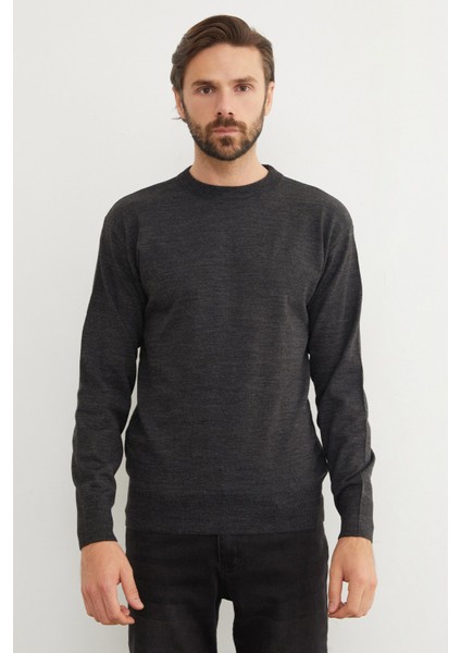 Basic Bisiklet Yaka Triko Kazak