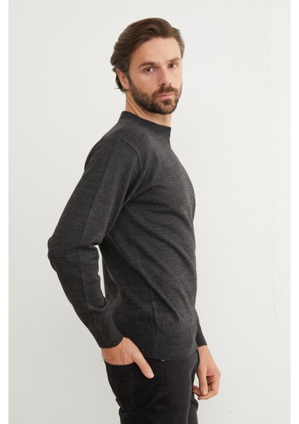 Basic Bisiklet Yaka Triko Kazak