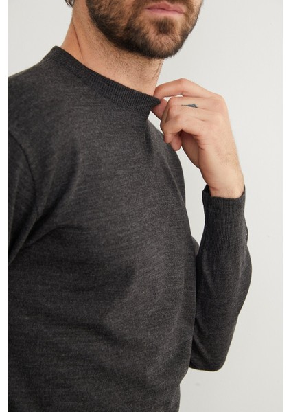 Basic Bisiklet Yaka Triko Kazak