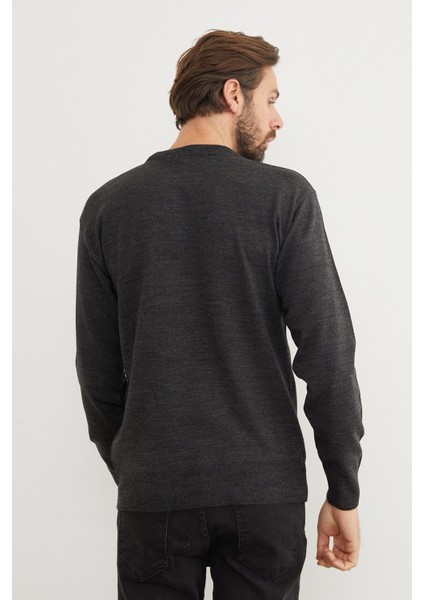 Basic Bisiklet Yaka Triko Kazak