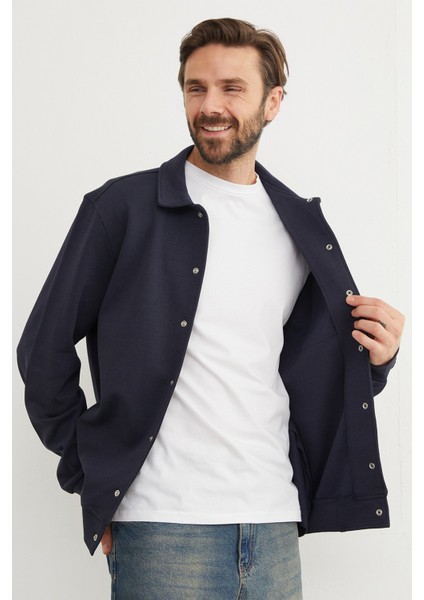 Çıt Çıtlı Cepli Polo Yaka Ceket