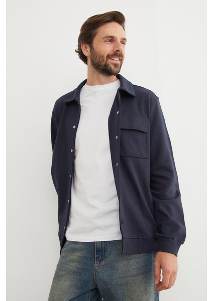 Çıt Çıtlı Cepli Polo Yaka Ceket indirimleri