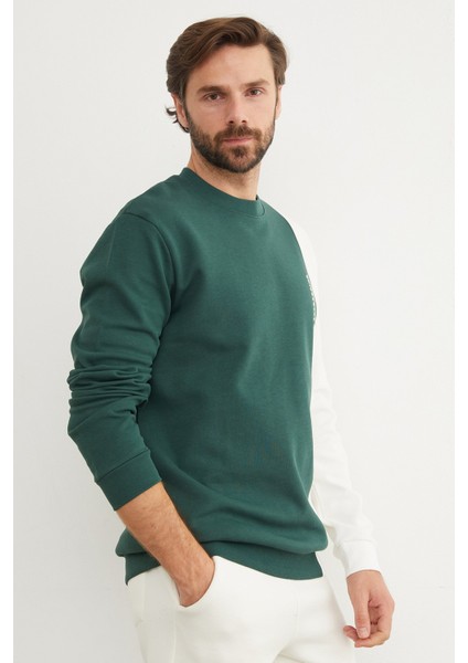 Respectıve Yazı Baskılı Renk Bloklu Sweatshirt modelleri