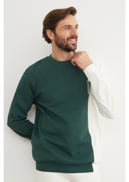 Respectıve Yazı Baskılı Renk Bloklu Sweatshirt indirimleri