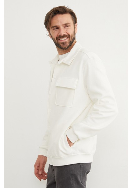 Çıt Çıtlı Cepli Polo Yaka Ceket