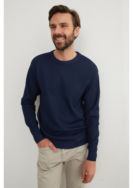 Basic Bisiklet Yaka Triko Kazak