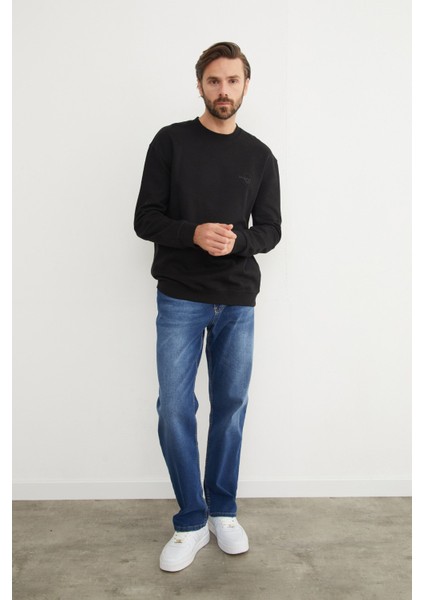 Original Raw Kabartma Baskılı Sweatshirt fırsatları