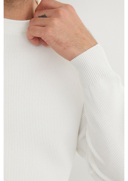 Basic Bisiklet Yaka Triko Kazak