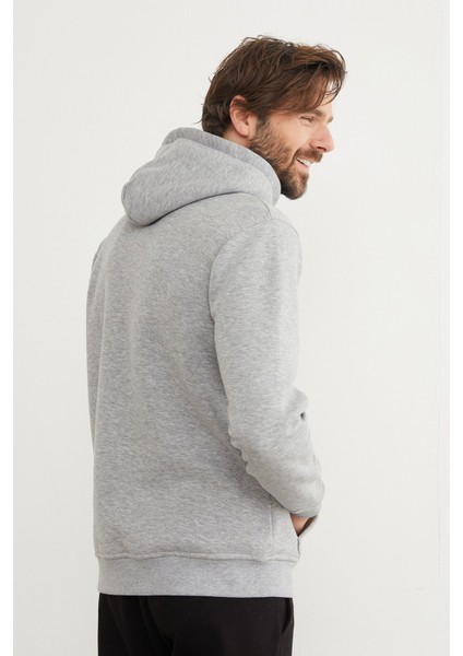 3 Iplik Keep Going Yazı Baskılı Kapüşonlu Oversize Sweatshirt indirimleri