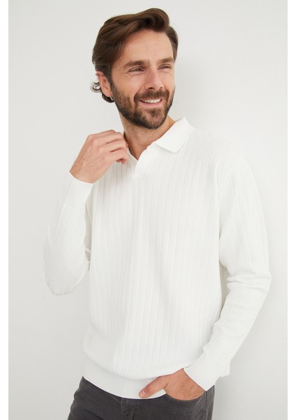 Basic Polo Yaka Triko Kazak