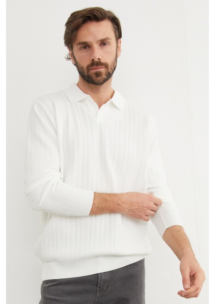 Basic Polo Yaka Triko Kazak fiyatları