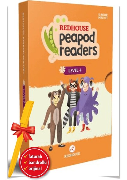 Alfa Kalem+ Redhouse Peapod Readers Ingilizce Hikaye Seti 4 (Kutulu Ürün) Redhouse Kitap Ingilizce