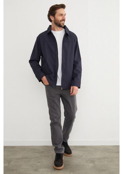 Fermuarlı Polo Yaka Scuba Kumaş Yağmurluk modelleri