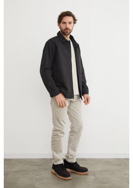 Fermuarlı Polo Yaka Scuba Kumaş Yağmurluk modelleri