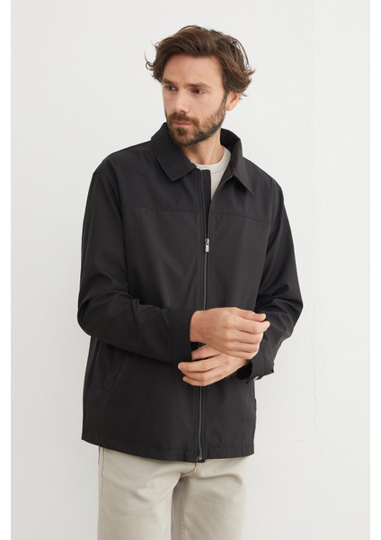 Fermuarlı Polo Yaka Scuba Kumaş Yağmurluk fırsatları