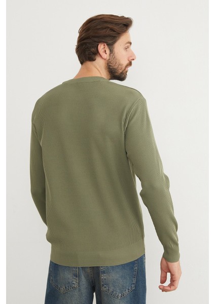 Basic Bisiklet Yaka Triko Kazak