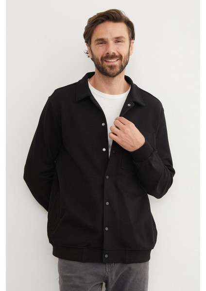 Çıt Çıtlı Cepli Polo Yaka Ceket