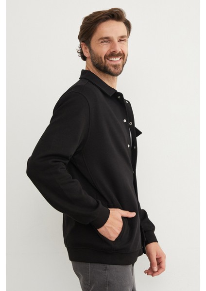 Çıt Çıtlı Cepli Polo Yaka Ceket