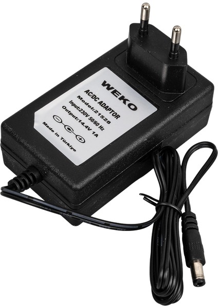 14.4 Volt - 1 Amper 5.5*2.5 Uçlu Plastik Işıklı Kasa Priz Tip Adaptör fiyatları