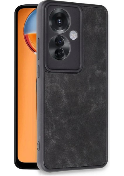 Newface Oppo Reno 11F Kılıf Aras Deri Kapak - Siyah fiyatları