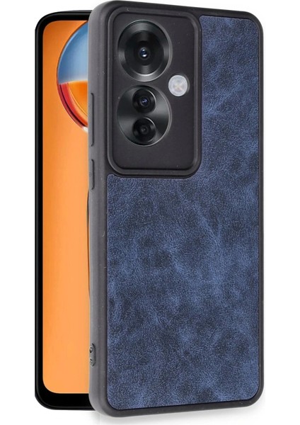 Newface Oppo Reno 11F Kılıf Aras Deri Kapak - Lacivert fiyatları