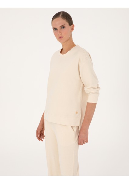 Kadın Ekru Oversize Sweatshirt 50314948-VR019 modelleri