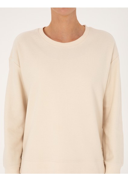 Kadın Ekru Oversize Sweatshirt 50314948-VR019