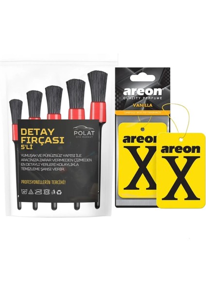 Areon Hediyeli Araba Detaylı Temizlik Fırça Seti