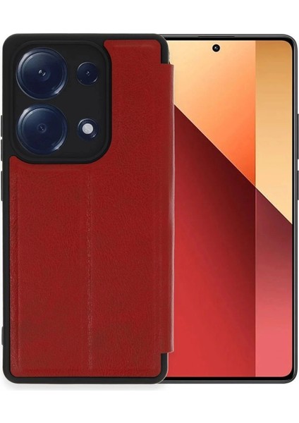 Newface Xiaomi Redmi Note 13 Pro 4g Kılıf Flip Cover - Kırmızı fiyatları