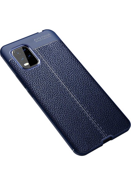 Xiaomi Mi 10 Lite Kılıf Deri Görünümlü Esnek Kırılmaz Şık Lüks Niss Silikon Kapak