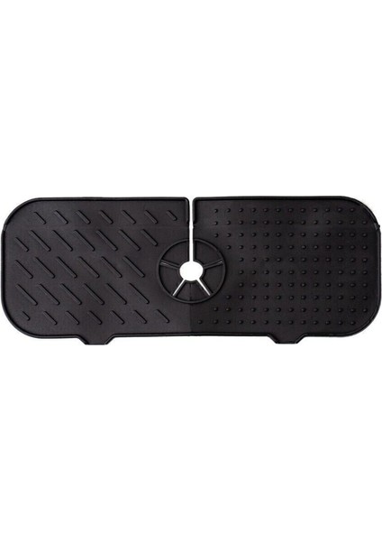 Siyah Lavabo ve Mutfak Batarya Su Tutucu, Bulaşık Süngeri Matı, 36X13 Cm, 1 Adet fiyatları