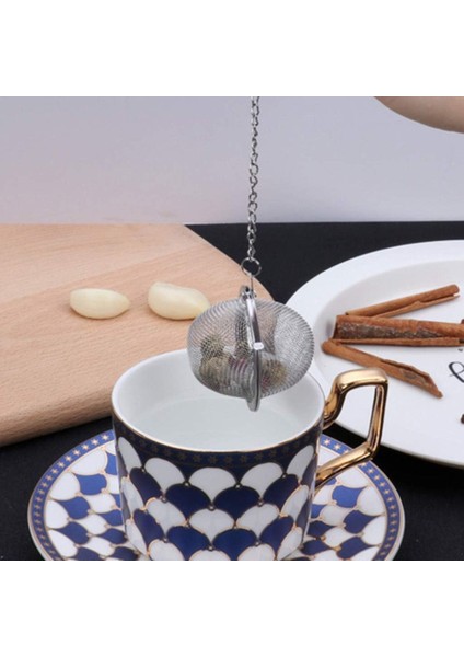 Zincirli Top Delikli Çay Demleme Süzgeci, Pratik ve Kullanışlı Kullanım Sağlar