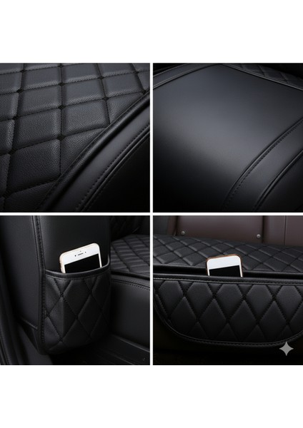 Fiat 500 D/f/l/r 1957–1975 Uyumlu 3 Parça Kapitone Oturak Araba Koltuk Suni Deri Gri - Kaymaz | Trobus modelleri