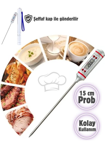 Daldırma Dijital Sıvı Termometre, Mutfak ve Gıda Ölçüm Aracı fiyatları