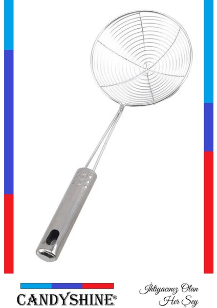 Paslanmaz Çelik Kızartma ve Haşlama Süzgeç, Kaşık, Kevgir, Tel, Çok Amaçlı