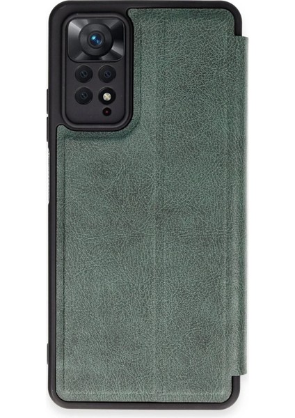 Newface Xiaomi Redmi Note 12 Pro 4g Kılıf Flip Cover - Koyu Yeşil