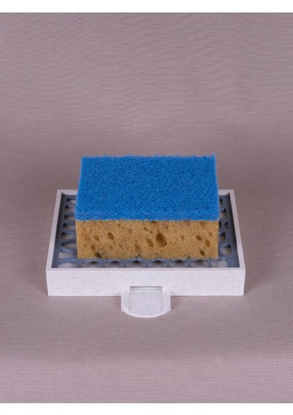 Gri 3D Baskılı Mutfak Süngerliği, Süzgeçli, Su Tahliyeli, 12X9 cm fiyatları
