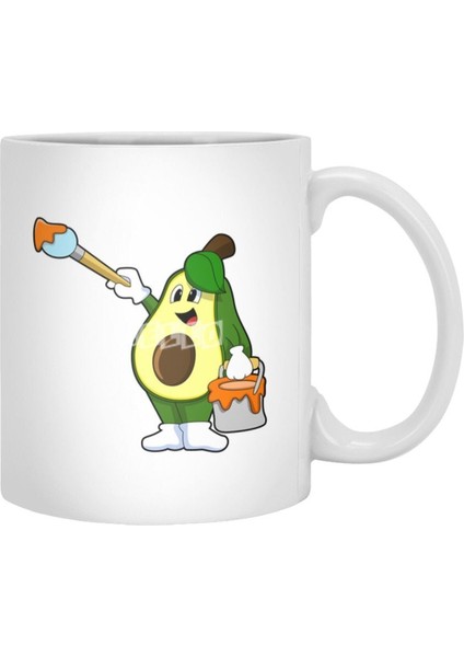 Beyaz Kupa, Boya Fırçalı Tasarım, Hediye ve Sunum Için Şık Seçenek fiyatları