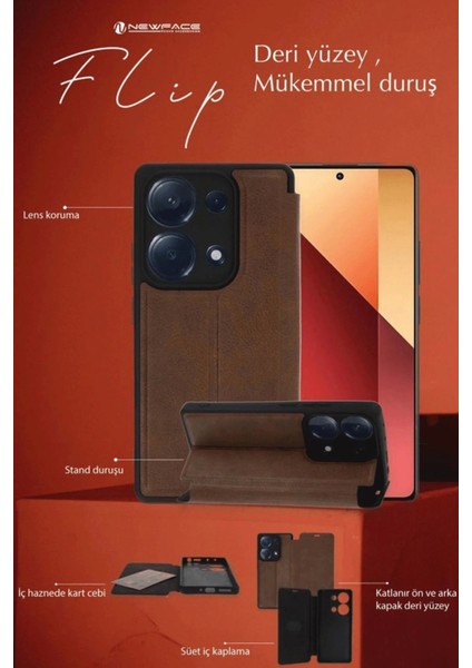 Newface Samsung Galaxy A35 5g Kılıf Flip Cover - Lacivert