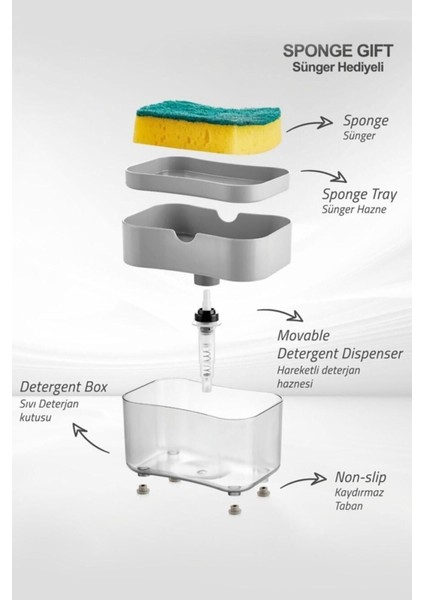 Sarı Deterjanlı Süngerlik, Pratik ve Şık Mutfak Gereciği fiyatları